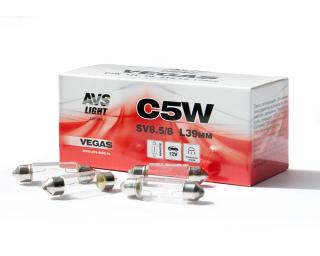 А78189 Лампа AVS Vegas12V.С5W(SV8.5/8)L39ммBOX10шт