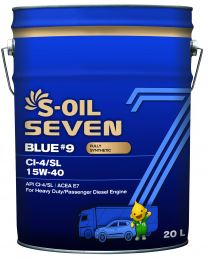 Масло моторное S-OIL 7 BLUE#9 CI-4/SL 15w-40 20л