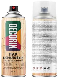 Лак универсальный 520 мл бесцветный глянцевый 0107-32-DX (12) DECORIX