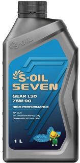 Масло трансмиссионное S-OIL 7 GEAR LSD GL-5 75w-90 1л