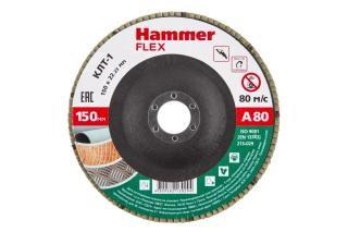 Круг лепестковый торцевой д/УШМ 150 Х 22 Р 80 тип 1 КЛТ  Hammer Flex SE 213-029
