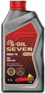 Масло моторное S-OIL 7 RED#9 SP 0w-20 1л.синтетика