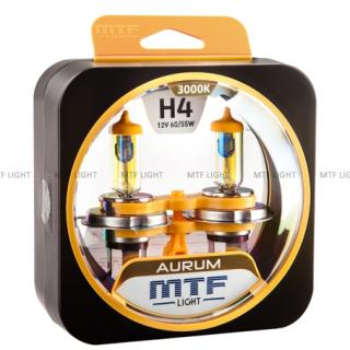 Лампа галогенная 12V MTF H4 серия AURUM, 55W, к-т.