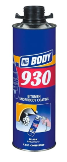 Антигравий 1000 мл BODY 930 антикор черный аэрозоль с креплением по краскопульт HB BODY