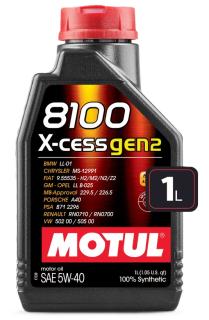 Масло моторное MOTUL 8100 X-cess GEN2 A3/B4 5w40 1л