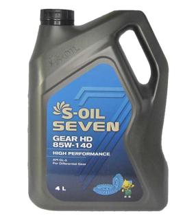 Масло трансмиссионное S-OIL 7 GEAR HD GL-5 85w-140 4л