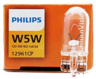 Лампа PHILIPS W5W  W2.1x9.5d Vision 12V 5W ( 12961CP )