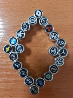 Колпачки на ниппель CITROEN хром, по 1 шт 