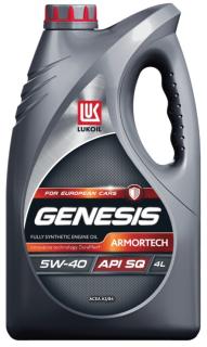 ЛУКОЙЛ GENESIS ARMORTECH 5w40 API SQ синт. 4л (4)/(180) (SN 3148675; SP 2218832)