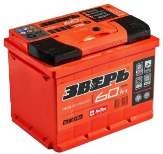 Аккумулятор ЗВЕРЬ 60 о.п. 620А
