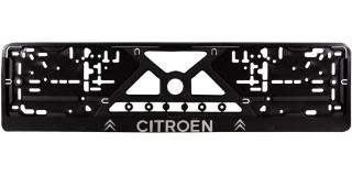 Рамка под номерной знак CITROEN черный/серебро RG058 MASHINOKOM