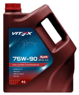 Масло трансмиссионное Vitex SAE 75w90 API GL-4/GL-5 4л