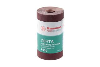 Лента шлиф.115х5м P400 рулон Hammer Flex  216-007 ткан. основа