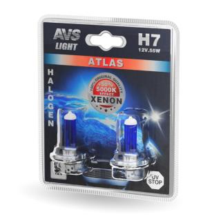 Галогенная лампа AVS ATLAS/5000K/H7.12V.55W.2шт