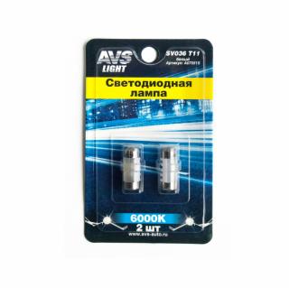 A07051S Светодиодная лампочка SV036 T11/белый/(SV8.5) 4SMD 2835 28мм,2шт