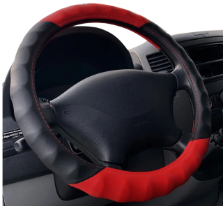Оплетка на руль М черный/красный экокожа GD-014/M TORINO