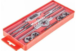 Набор метчиков и плашек М6 - М12 правая резьба (12 шт) Hammer Flex 601-039  