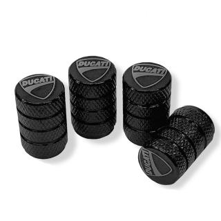 Колпачки на ниппель DUCATI черный металл (уп.4шт) KNV 006L-DUC MASHINOKOM