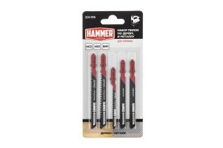 Набор пилок для лобзика №6 дер.\пл.\мет Hammer Flex  204-906 (5шт)