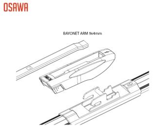 Адаптеры для щеток с/о (2шт) OMA28 Osawa (Bayonet Arm)