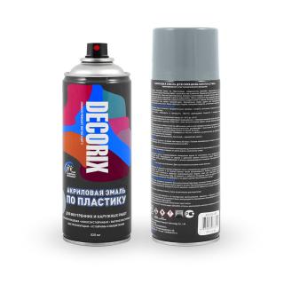 Эмаль по пластику 520 мл черная глянцевая 0117-01-DX DECORIX