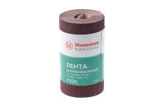 Лента шлиф.115х5м P320 рулон Hammer Flex  216-006 ткан. основа