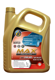 UNITED MAX PROTECTION SAE 5W40 API SN (PAO) 4л (6)
