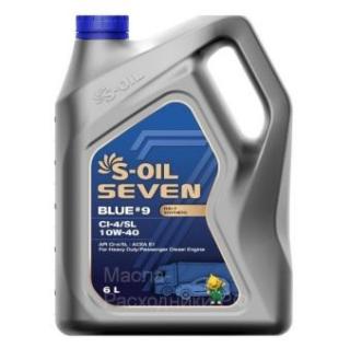 Масло моторное S-OIL 7 BLUE#9 CI-4/SL 10w-40 6л