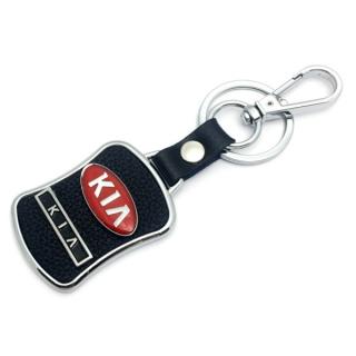 Брелок KIA черный металл кожа BMK 019 MASHINOKOM 