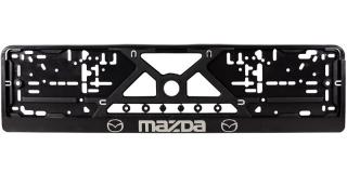 Рамка под номерной знак MAZDA черный/серебро RG060 MASHINOKOM