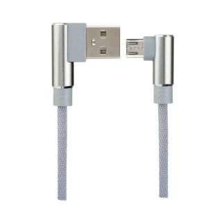 Кабель micro USB (1м) 2.0A угловой серый бокс U4805 PERFEO