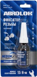 Фиксатор резьбы Разъемный синий 10 мл (удаляемый) ABRO MASTERS (24)