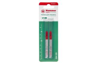 Пилка для лобзика T118B тонкий металл Hammer Flex 204-129 JG MT 76мм, шаг 2.0, HSS (2шт)