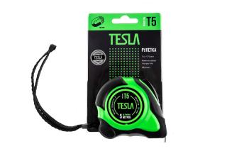 Рулетка  5мх25мм нейлоновое покрытие магнит Tesla T-5  