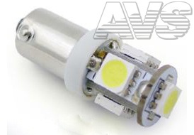 A80644S Светодиодная лампочка B008 T8 (BA9S) 5SMD 5050, 2шт