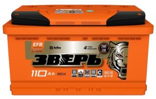 Аккумулятор ЗВЕРЬ EFB 110 п.п. 880А