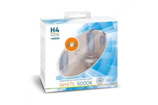 Лампа галогенная 12V SVS H4 серия White 5000K 60/55W+W5W, к-т 2шт. Ver.2.0