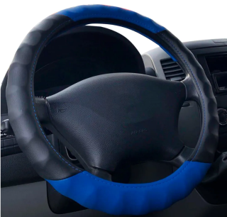 Оплетка на руль М черный/синий экокожа GD-012/M TORINO