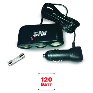 Разветвитель прикуривателя AVS 12/24(3 выхода) CS301  (20)