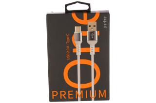 Кабель Type-C USB Premium (1м) 2.4A белый U4906 PERFEO (60)