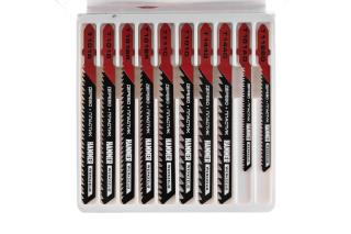 Набор пилок для лобзика No4 дерево\пластик Hammer Flex 204-904 JG WD-PL (10шт)