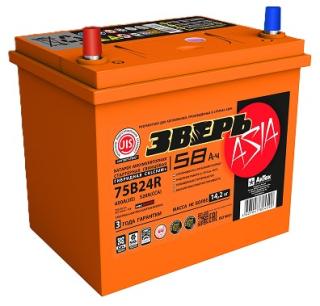Аккумулятор ЗВЕРЬ ASIA 58 о.п. 520А(30/120)