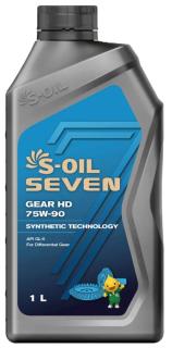 Масло трансмиссионное S-OIL 7 GEAR HD GL-5 75w-90 1л