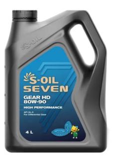 Масло трансмиссионное S-OIL 7 GEAR HD GL-5 80w-90 4л