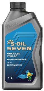 Масло трансмиссионное S-OIL 7 GEAR LSD GL-5 75w-90 1л