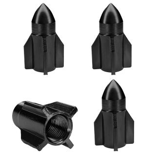 Колпачки на ниппель РАКЕТА черный металл (уп.4шт) KNV 012-2 MASHINOKOM