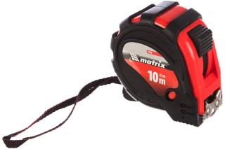 Рулетка 10мх32мм обрезиненный корпус Status magnet 3 fixations зацеп с магнитом Matrix