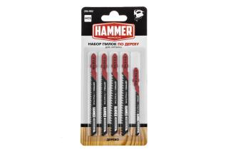 Набор пилок для лобзика No2 дерево\пластик Hammer Flex 204-902 JG WD-PL (5шт)