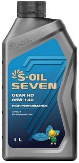 Масло трансмиссионное S-OIL 7 GEAR HD GL-5 85w-140 1л