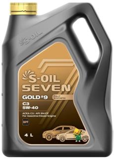 Масло моторное S-OIL 7 GOLD#9 C3 SN/CF 5w-40 4л синтетика